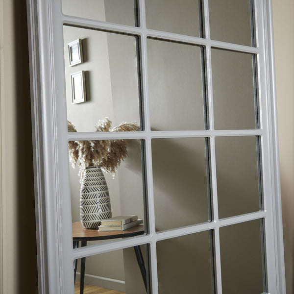 Cambridge Grey Window Mirror 180cm x 90cm