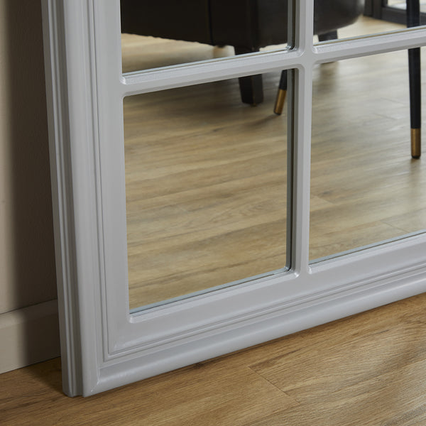 Cambridge Grey Window Mirror 180cm x 90cm