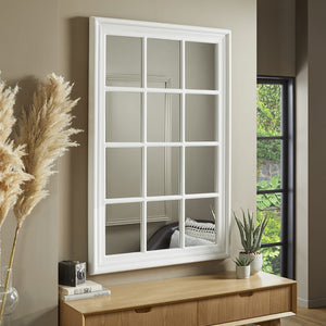 Cambridge White Window Mirror 120cm x 80cm