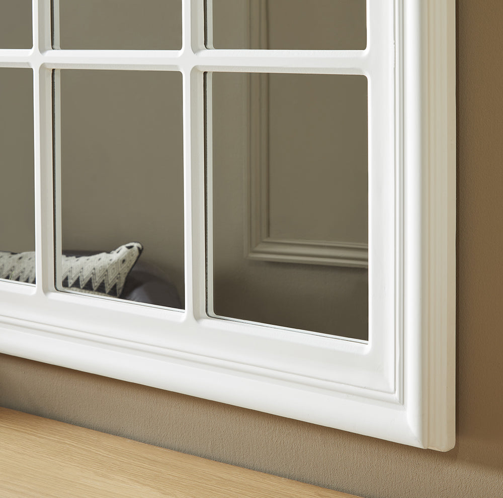 Cambridge White Window Mirror 120cm x 80cm