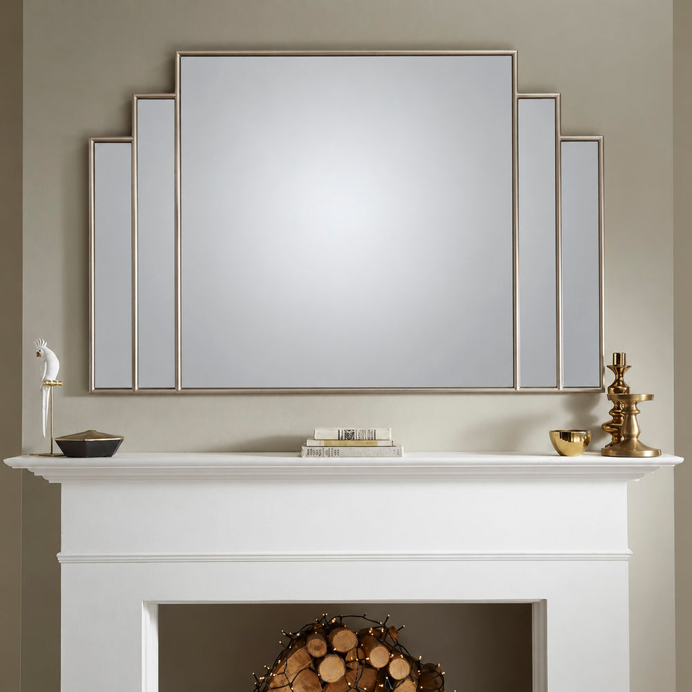 Charleston Champagne Overmantle Mirror