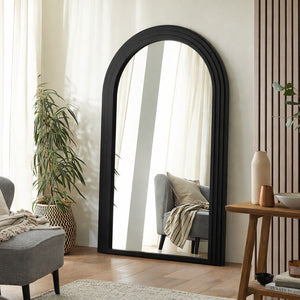 Delphi Black Arched Mirror - 180cm x 110cm