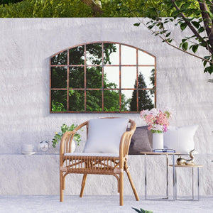 Rustic Metal framed Garden Mirror
