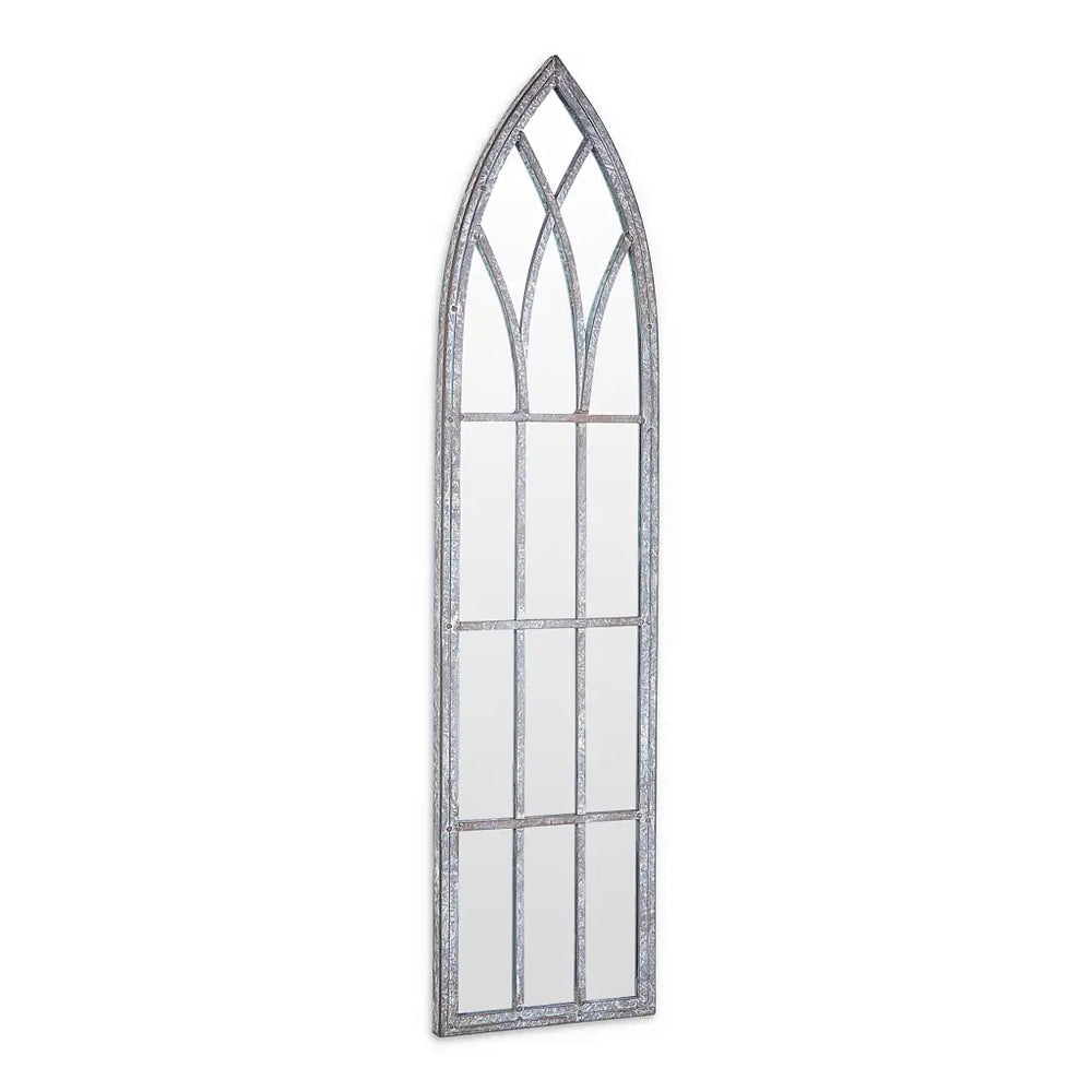 Chapel Style Garden Mirror - Antique Blue