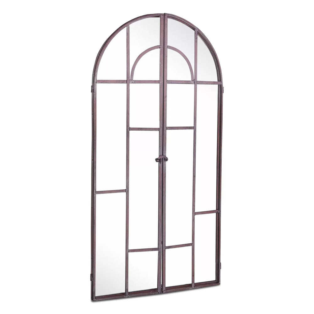 Rustic Chapel Window Effect Garden Mirror