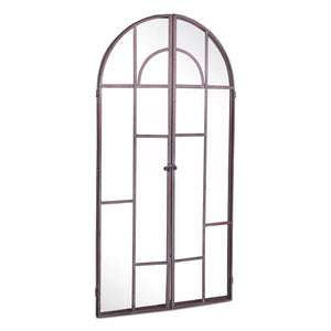Rustic Chapel Window Effect Garden Mirror