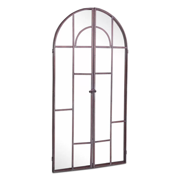 Rustic Chapel Window Effect Garden Mirror