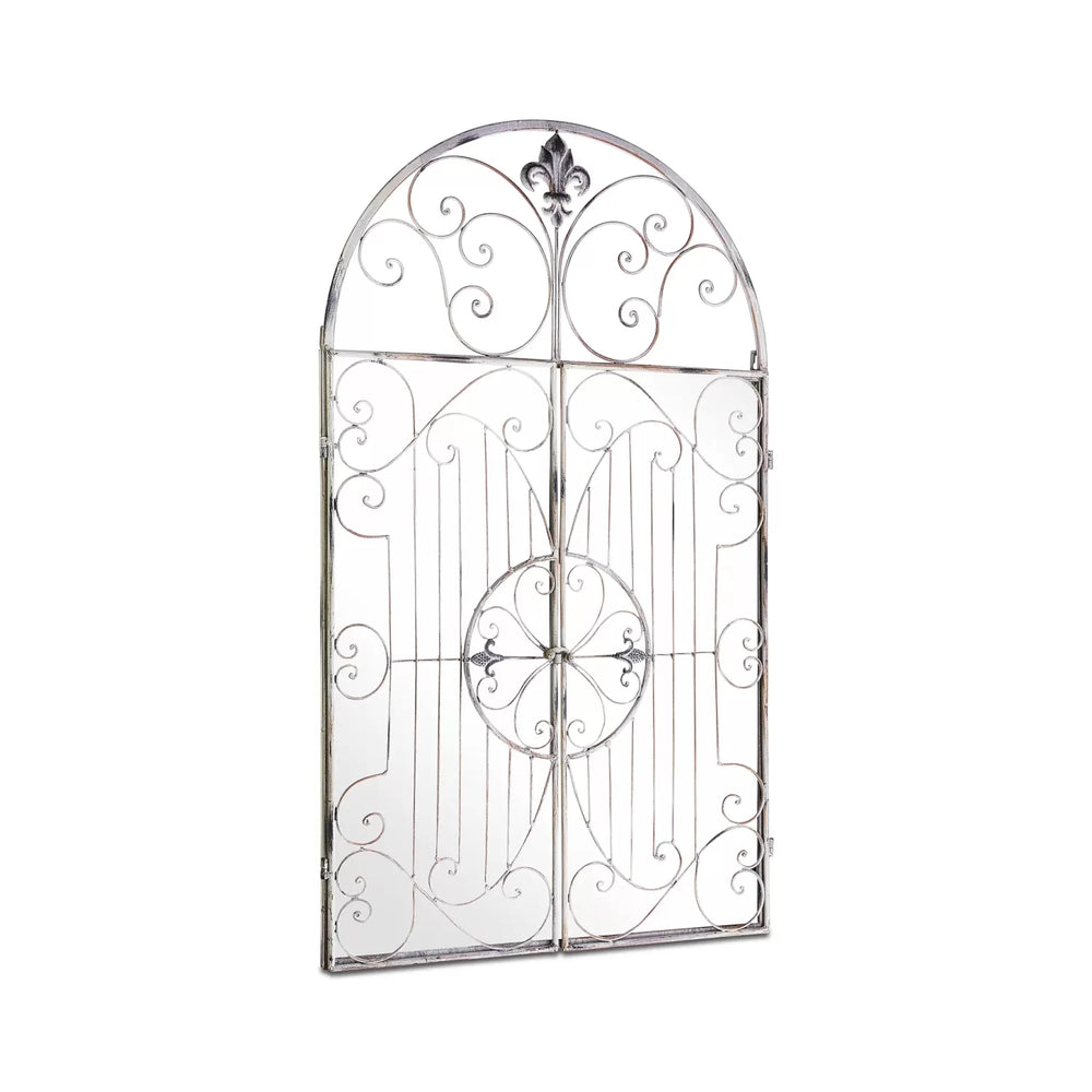 Victorian Silver Window Effect Garden Mirror