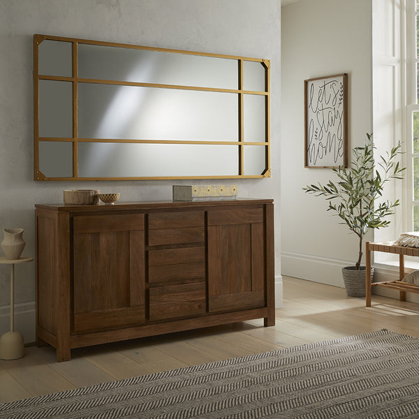 Jersey Industrial Full Length Gold Mirror