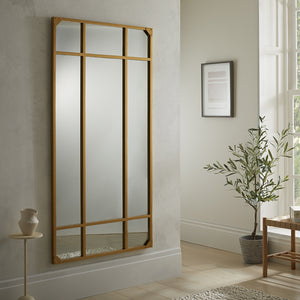 Jersey Industrial Full Length Gold Mirror