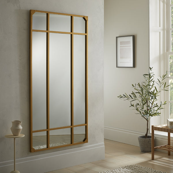 Jersey Industrial Full Length Gold Mirror
