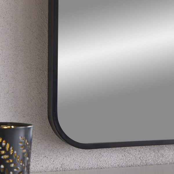 Liberty Black Metal Framed Overmantle Mirror
