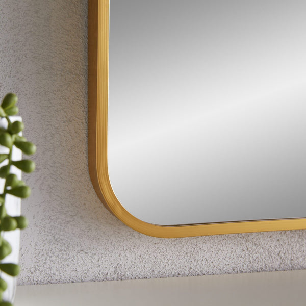 Liberty Brushed Gold Overmantle Mirror