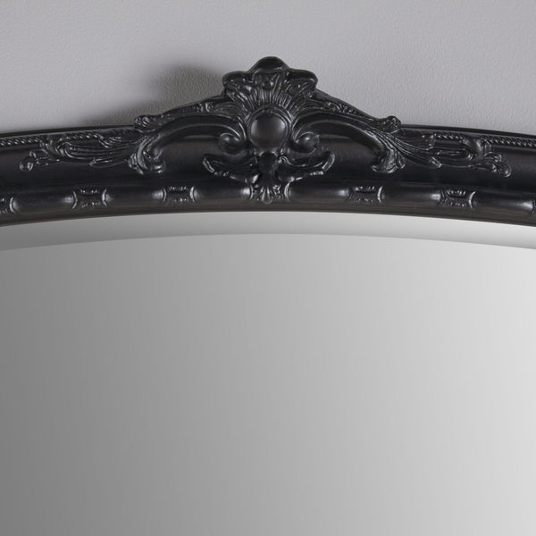 Mayfair Black Overmantle Mirror