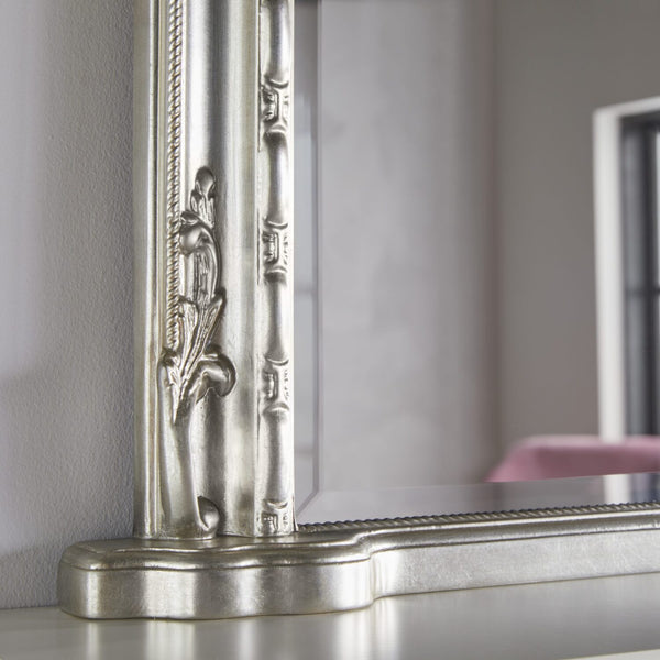 Mayfair Silver Overmantle Mirror