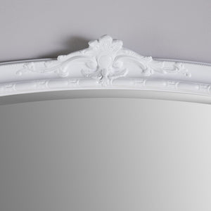 Mayfair White Overmantle Mirror
