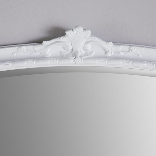 Mayfair White Overmantle Mirror