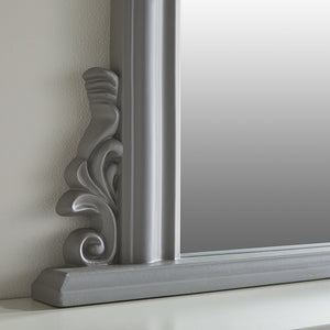 Richmond Grey Overmantle Mirror