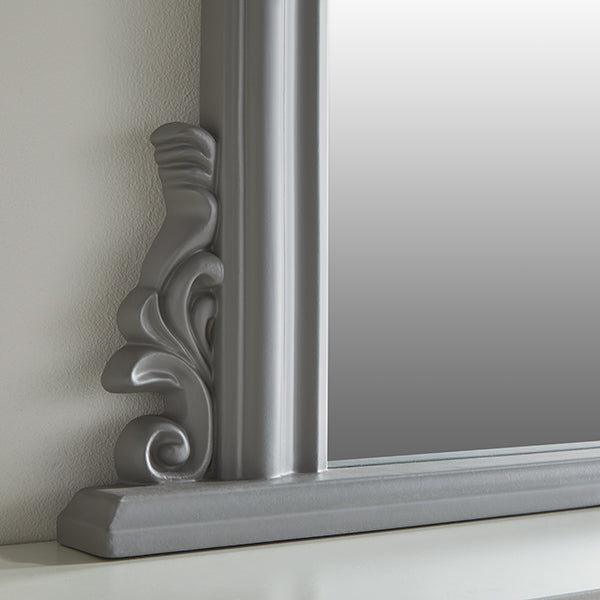 Richmond Grey Overmantle Mirror