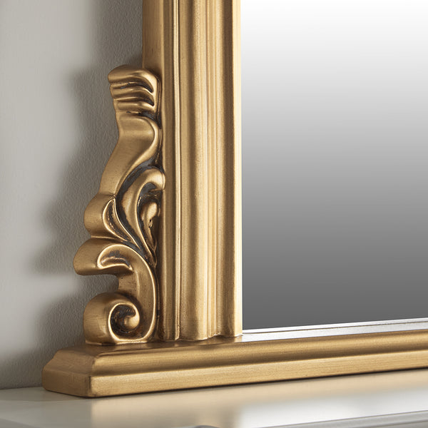 Richmond Antique Gold Overmantle Mirror