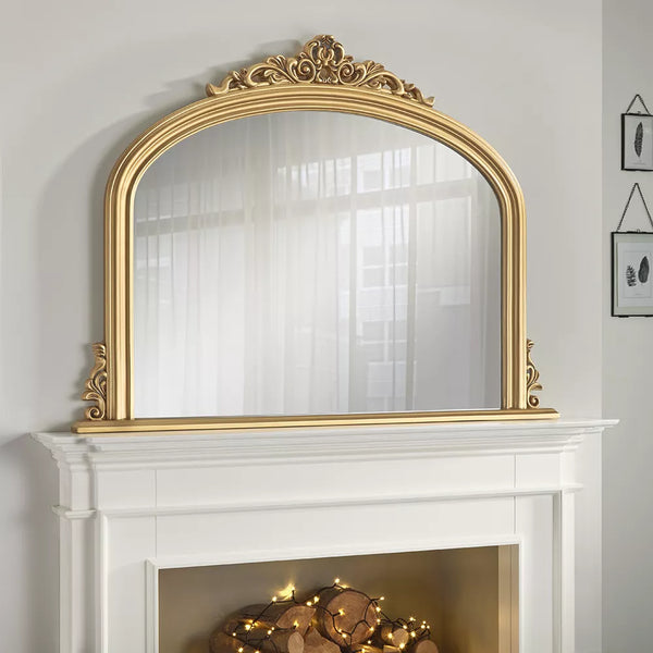 Richmond Antique Gold Overmantle Mirror