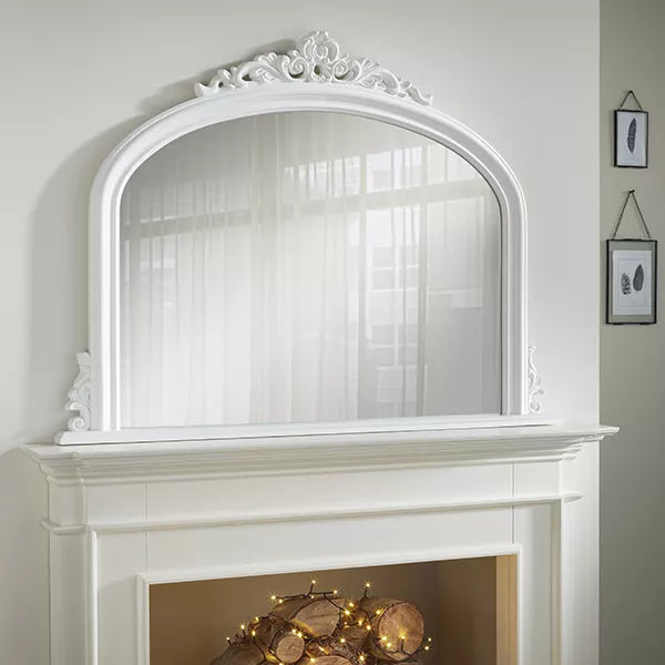 Richmond White Overmantle Mirror