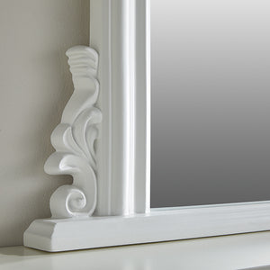 Richmond White Overmantle Mirror
