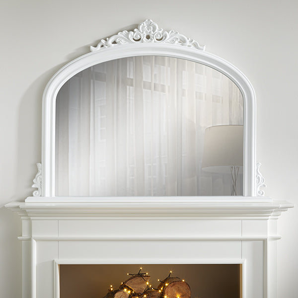 Richmond White Overmantle Mirror