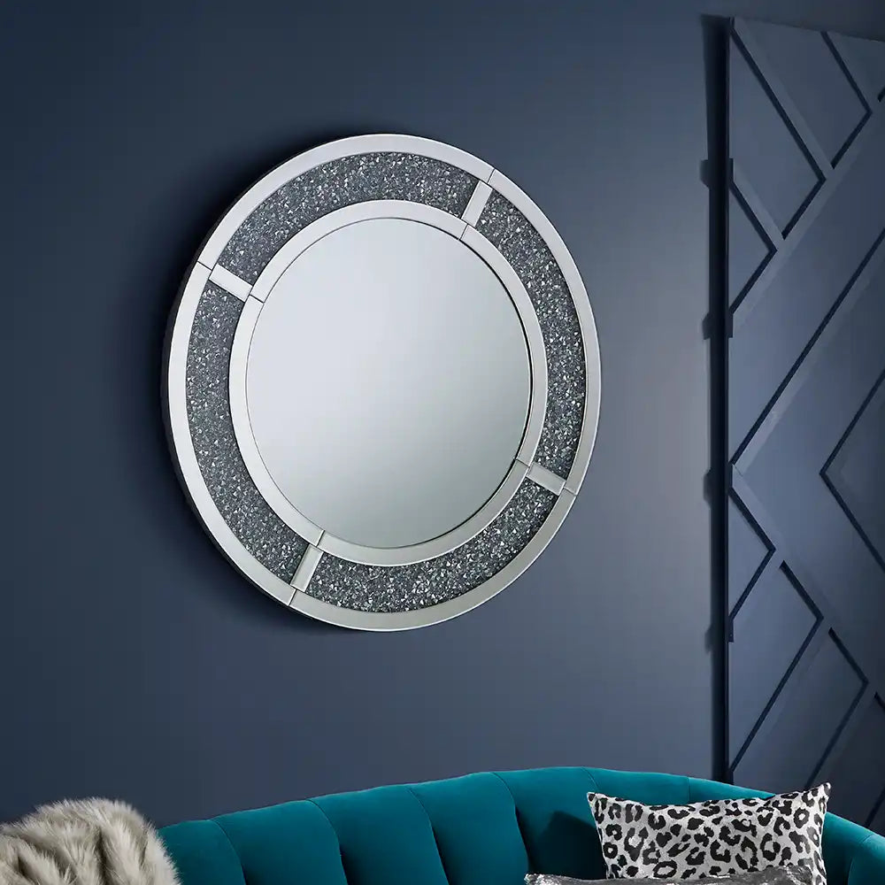 The Apollo Crystal Round Wall Mirror