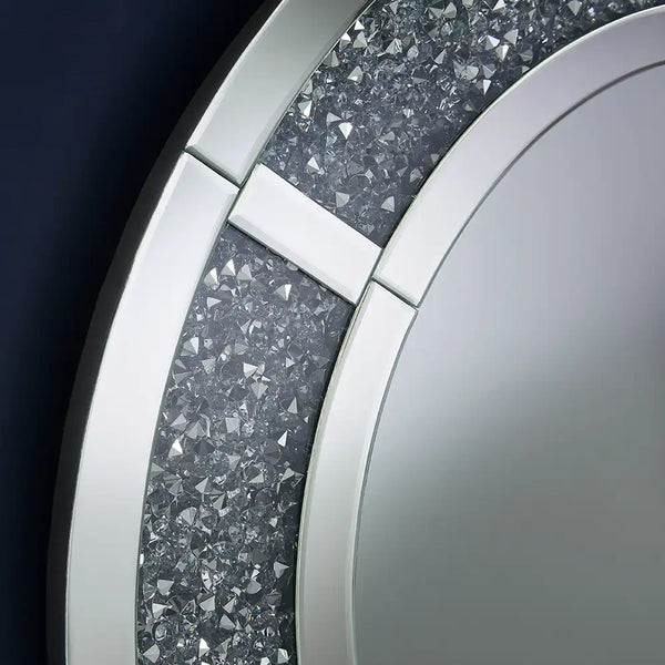 The Apollo Crystal Round Wall Mirror