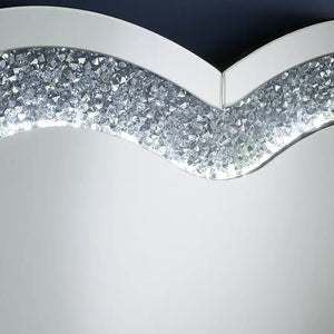 The Apollo Crystal Heart LED Mirror