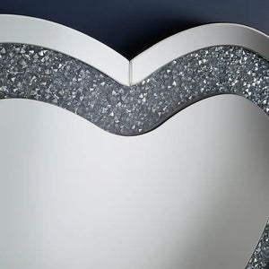 The Apollo Crystal Heart LED Mirror