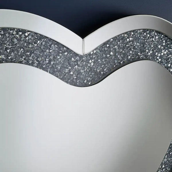 The Apollo Crystal Heart LED Mirror