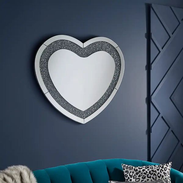 The Apollo Crystal Heart LED Mirror