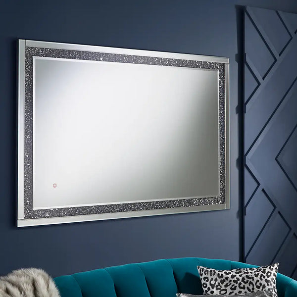 The Apollo Crystal LED Wall Mirror