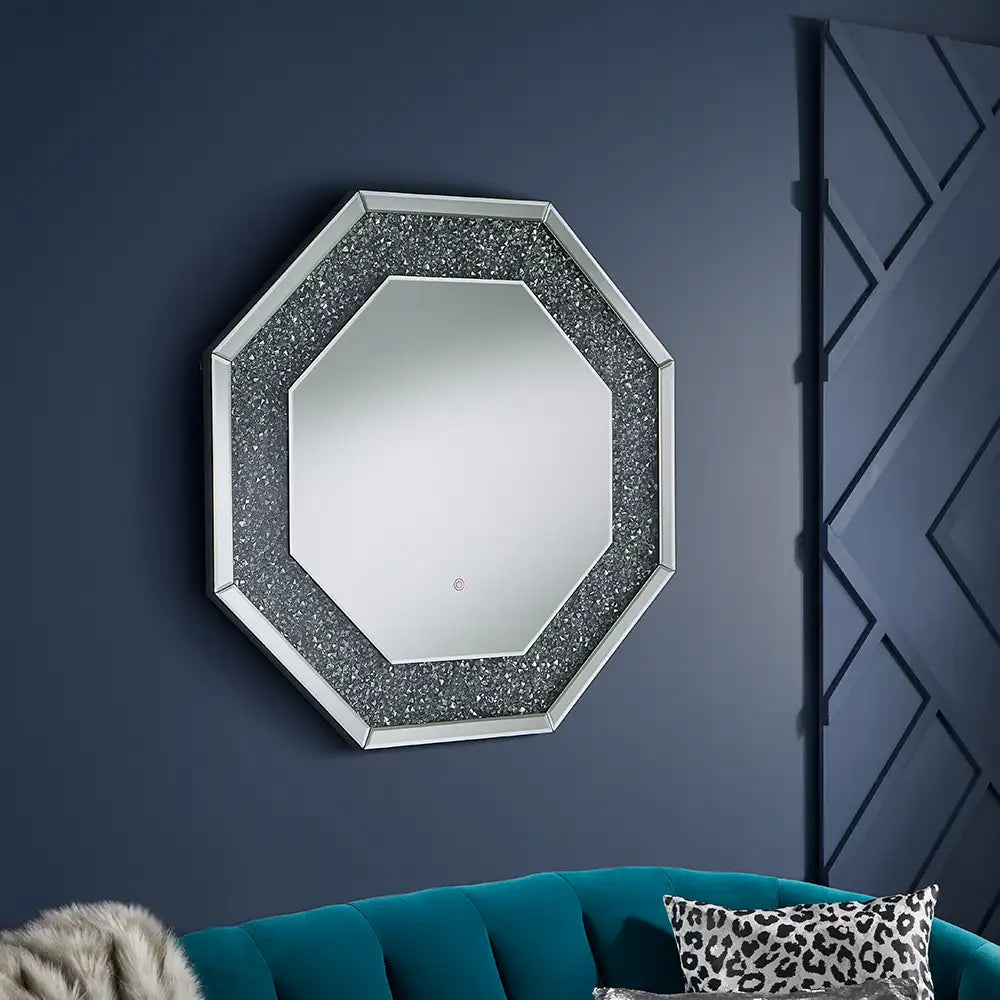 The Apollo Crystal Otagonal LED Mirror