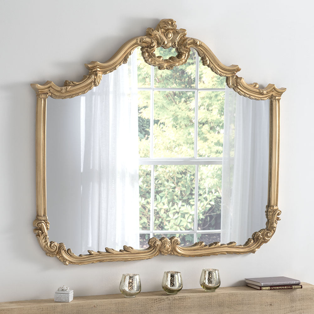 Penrose Gold Overmantle Mirror