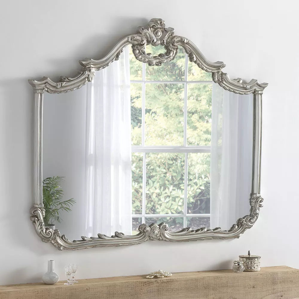 Penrose Silver Overmantle Mirror